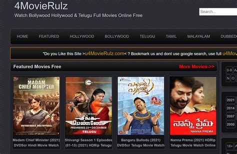 4movierulz telugu movies  4Movierulz or Movierulz4 is an illegal Movie downloading website that the Asian Continent people mainly use to watch and download movies for free of cost